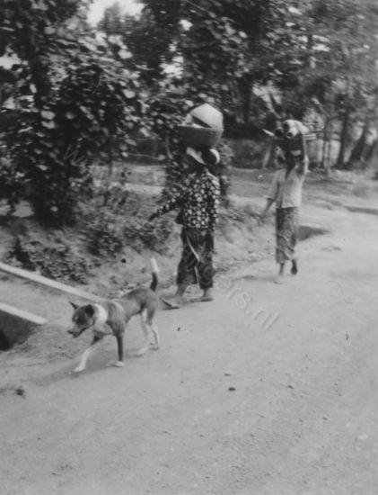 180 5 aug 46 Op de weg bij Denpasar