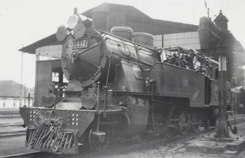 281 de spoorwegen locomotief D1412 Buitenzorg januari 1947